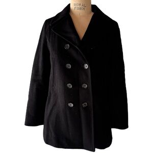 Vintage J. Crew Black Pea Coat